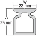 Harken 22 mm Small Boat Harken Retrofit 4in Hole Spacing Track