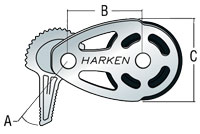 Harken Black Magic footblocks Harken 6070 Single foot/lockoff