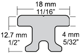 Harken 18 mm Switch Mast Track