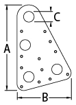 Ronstan RC00010 Headboard Plates Ronstan Ball Bearing and Captive Ball Systems