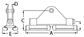 Ronstan RC13060 Series 30 Headboard Car Ronstan Ball Bearing and Captive Ball Systems