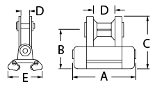 Ronstan RC14263 Series 42 Intermediate Car Ronstan Ball Bearing and Captive Ball Systems