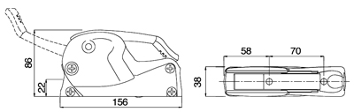 Spinlock XTS Rope Clutches Spinlock Single with Lock-Up Cam XTS0812/1L