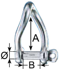 Wichard Self Locking Twisted Shackle