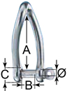 Wichard Captive Pin Shackles