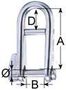 Wichard Captive Pin Halyard Shackles